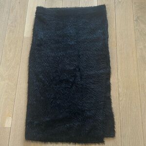 House of Harlow black faux fur mid skirt, size small, worn once